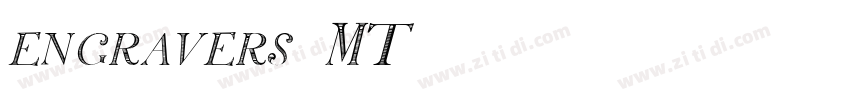 engravers MT 中字体转换